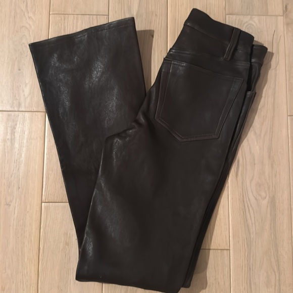 Re/Done 70s Leather Bootcut Pants! Size 26 - Picture 10 of 12